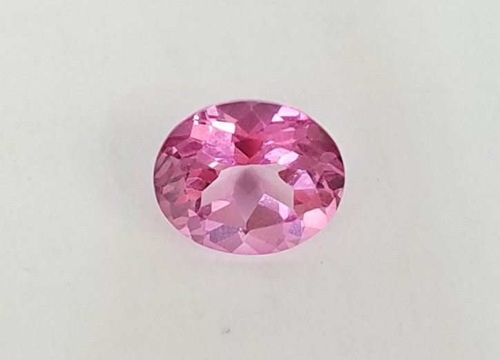 6.1 Carat oval synthetic Pink stone loose Gemstone 12.2MM X 10.1MM