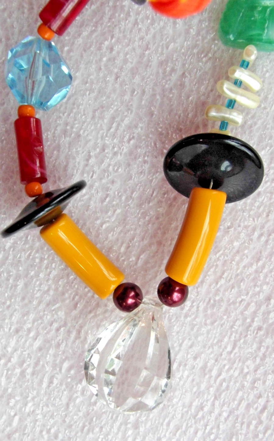 Beaded Necklace, Colorful, approx. 30″ long – Details Below