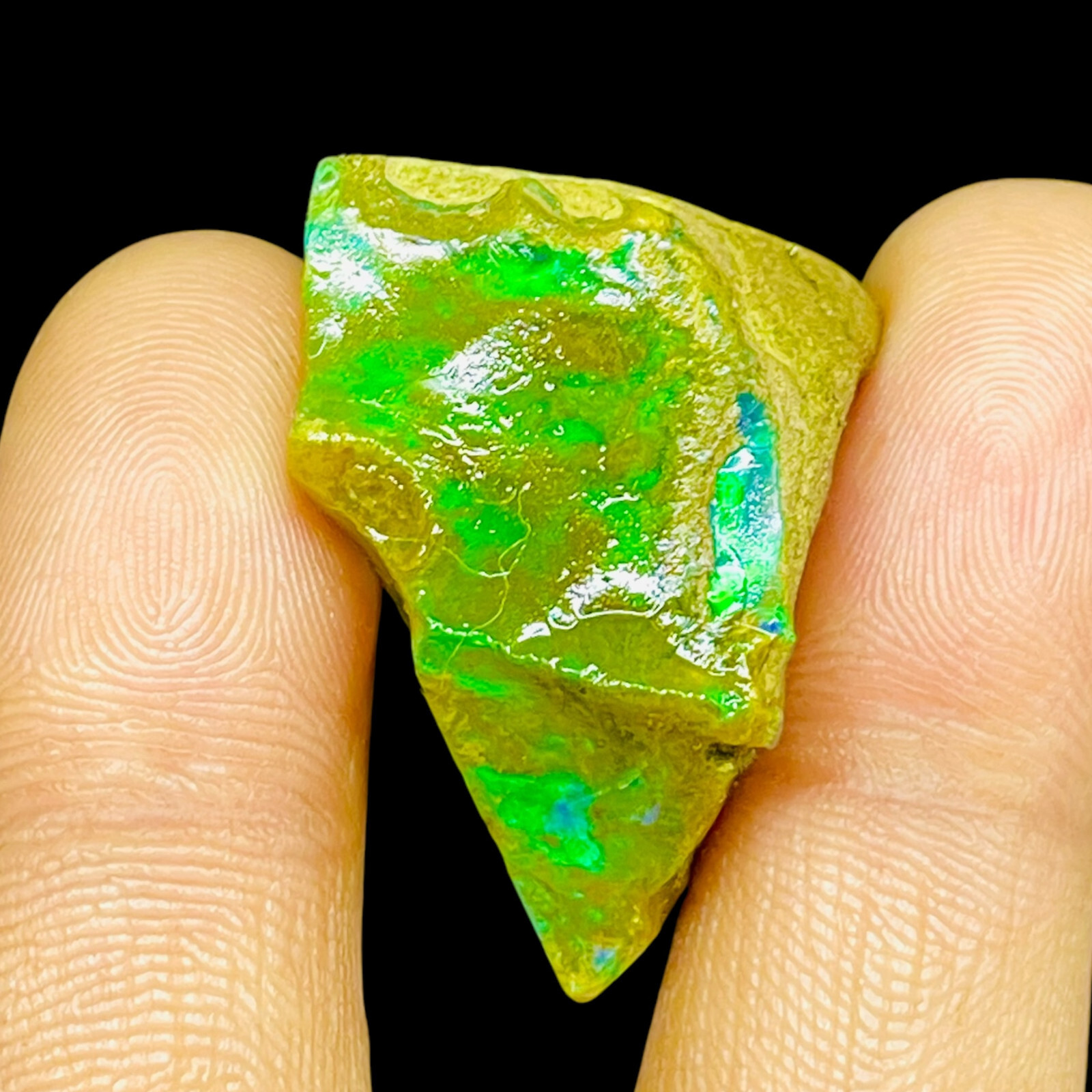 46.35 Cts Natural Ethiopian Opal Rough 32x21mm Huge Untreated Loose Gemstone