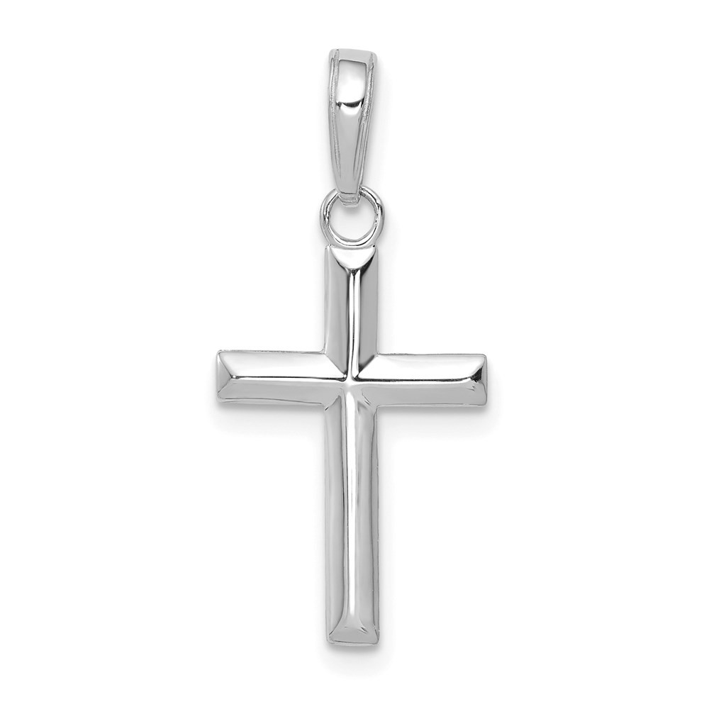 10K White Gold Small Cross Pendant 0.57g