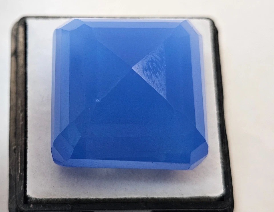 Square Cut Cornflower Blue Opal Welo 58-60 Ct Natural Loose Gemstone