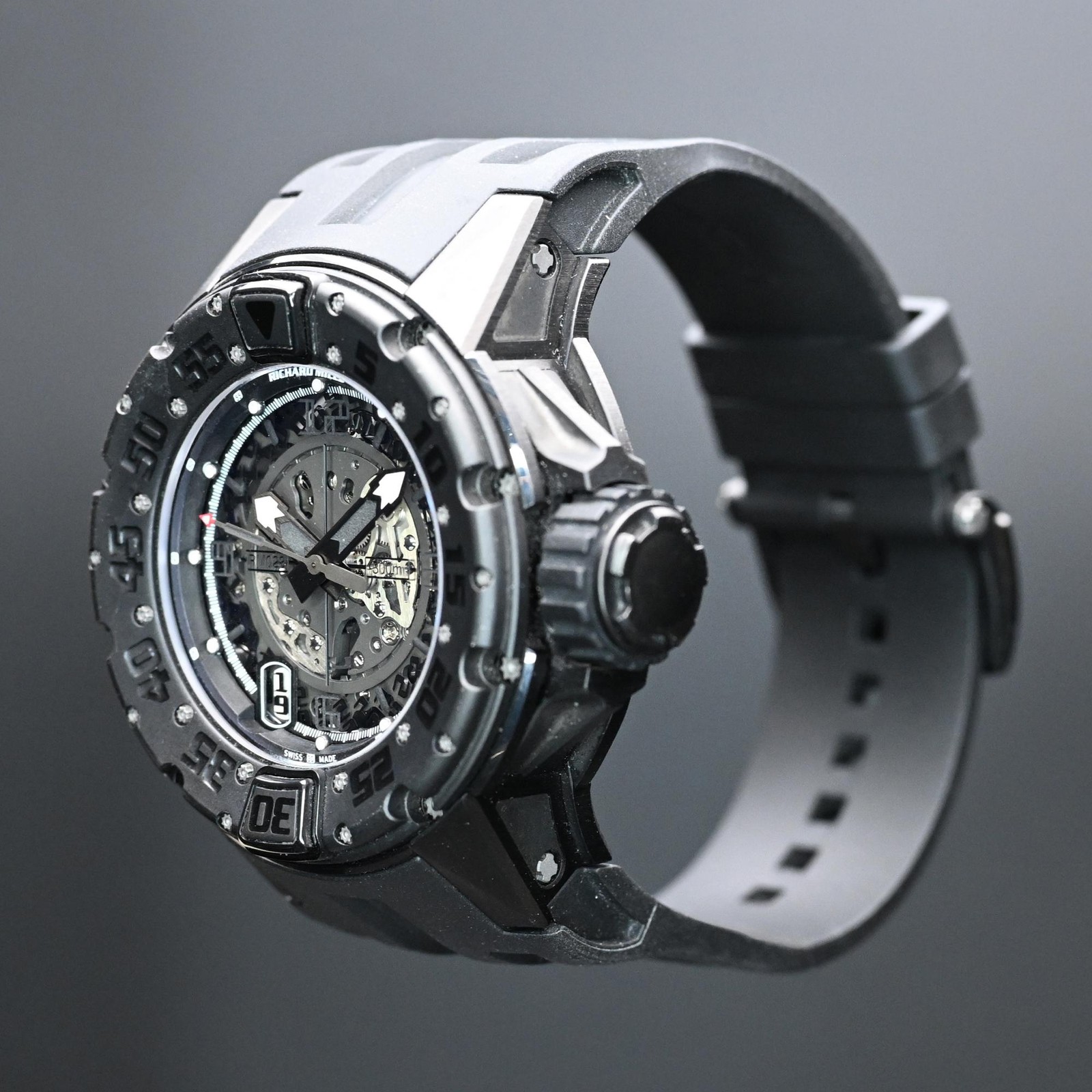 Richard Mille Diver 47mm Titanium Skeleton Dial Limited RM028 Box