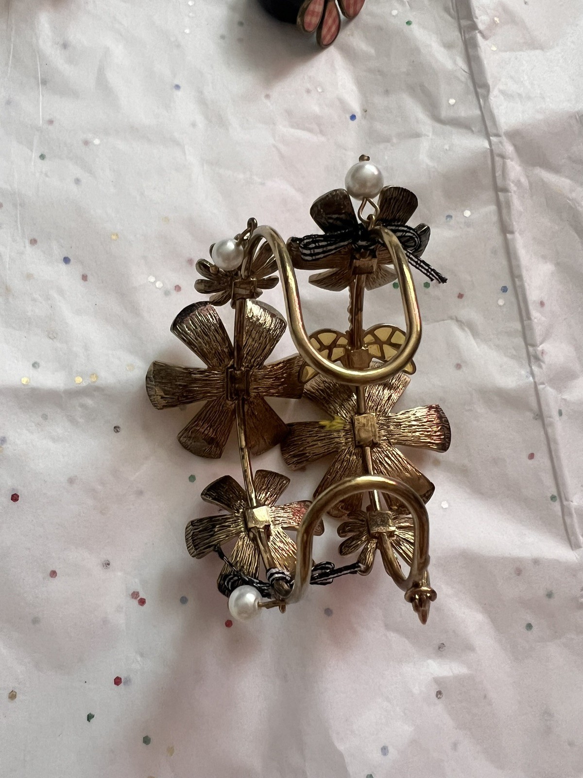 Betsey Johnson Picnic Flower Garden Necklace ring cuff bracelet set of 3