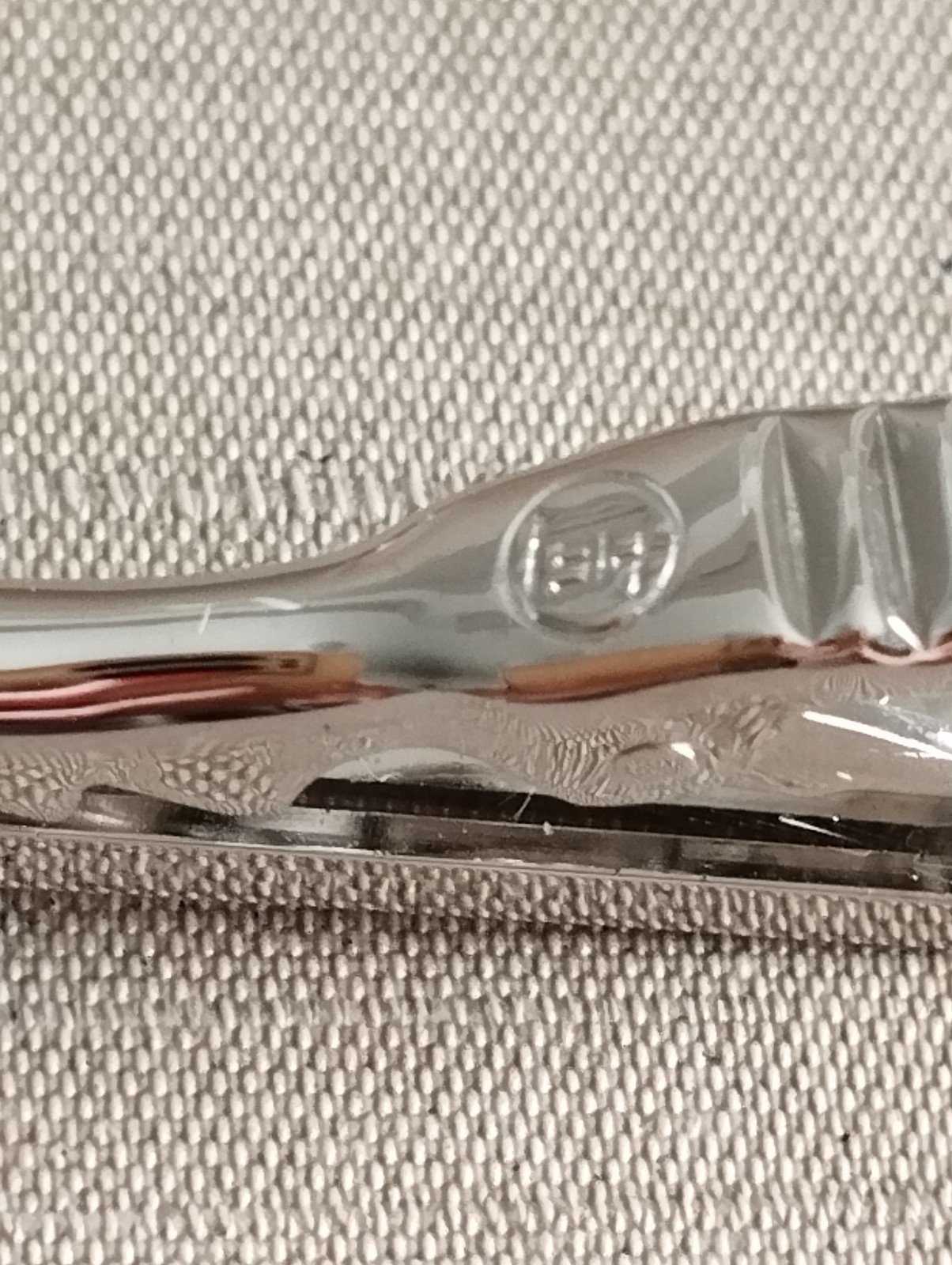 Vintage TOYOTA Silver Tie Bar Japanese Zogan Inlay Old Katakana Logo w/ Case