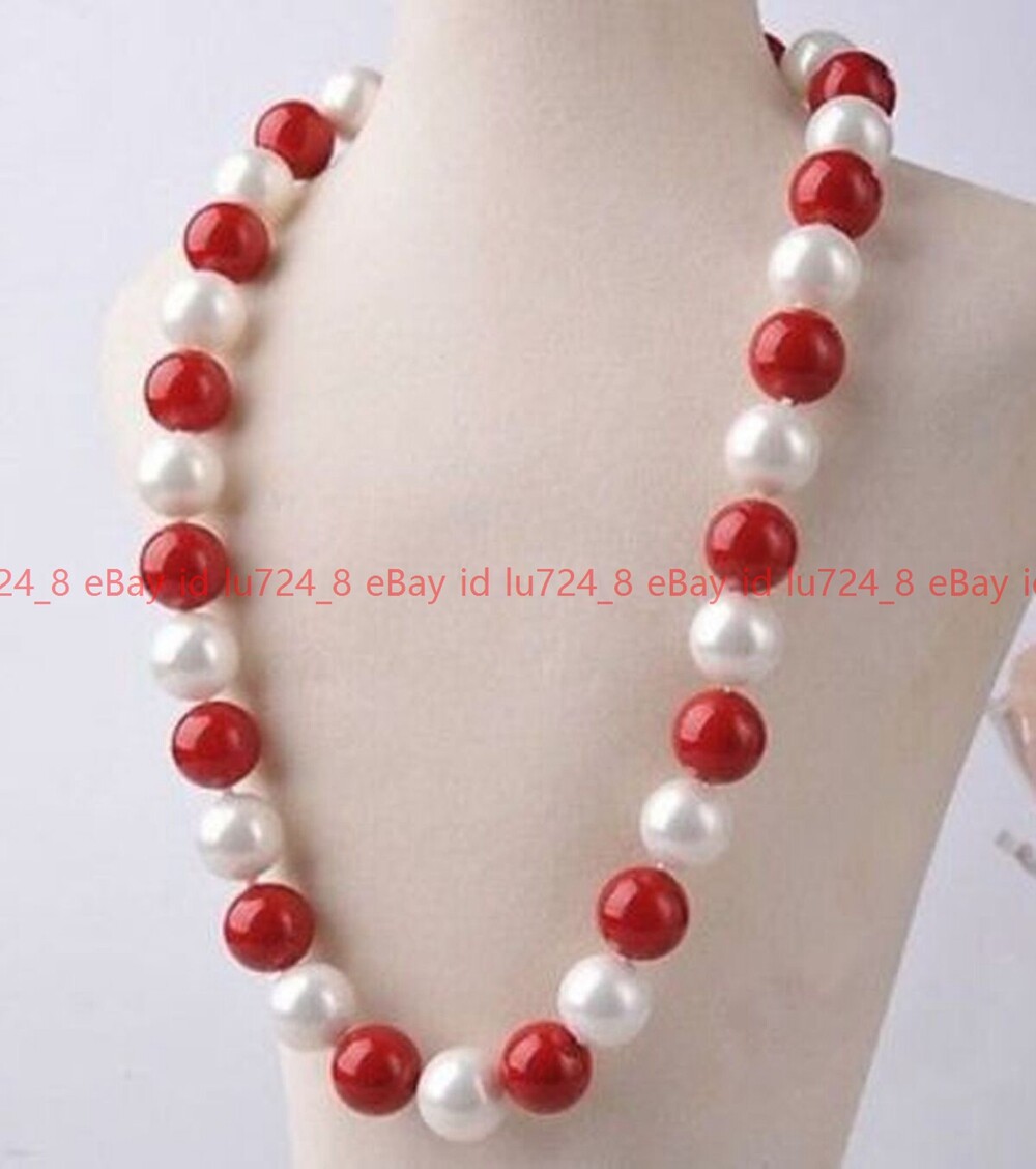 Pretty Jewelry 10mm Multi-Color Shell Pearl Round Beads Necklace 14-36 Inch