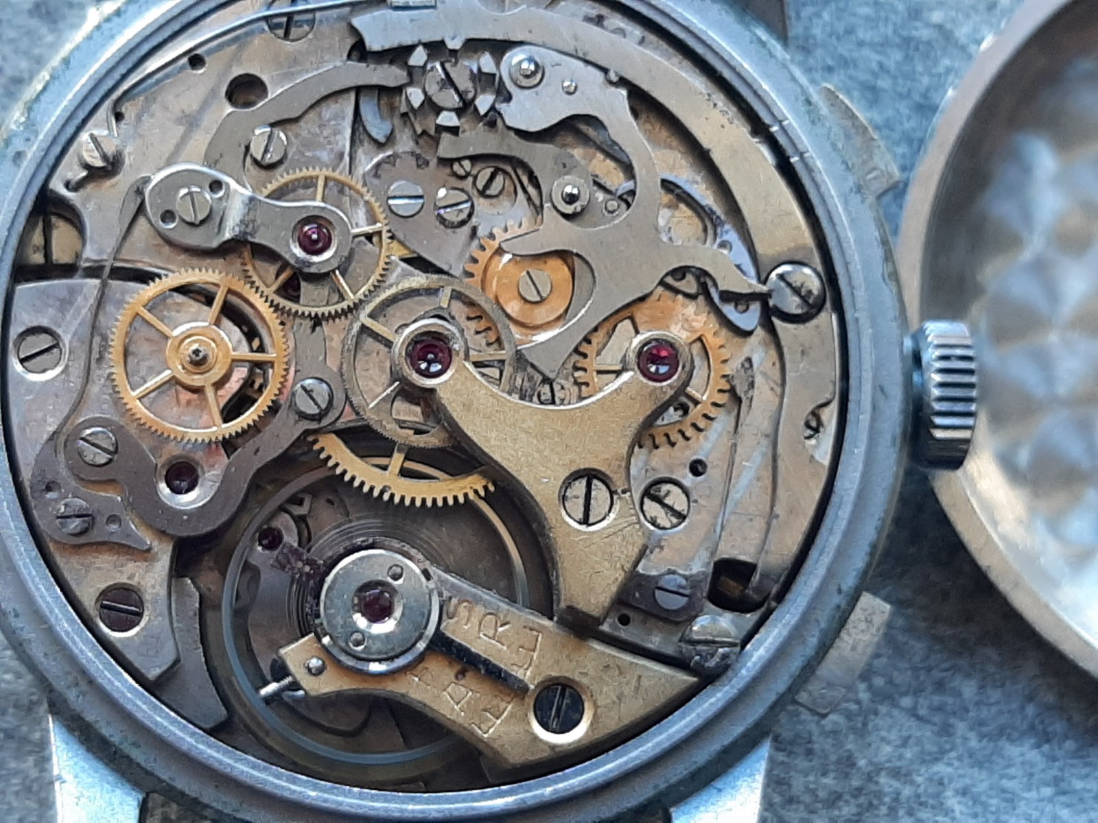 RARE IMPERIAL WATCH MANUAL CHRONOGRAPH 1950s Cal. LANDERON 52 Column Wheel
