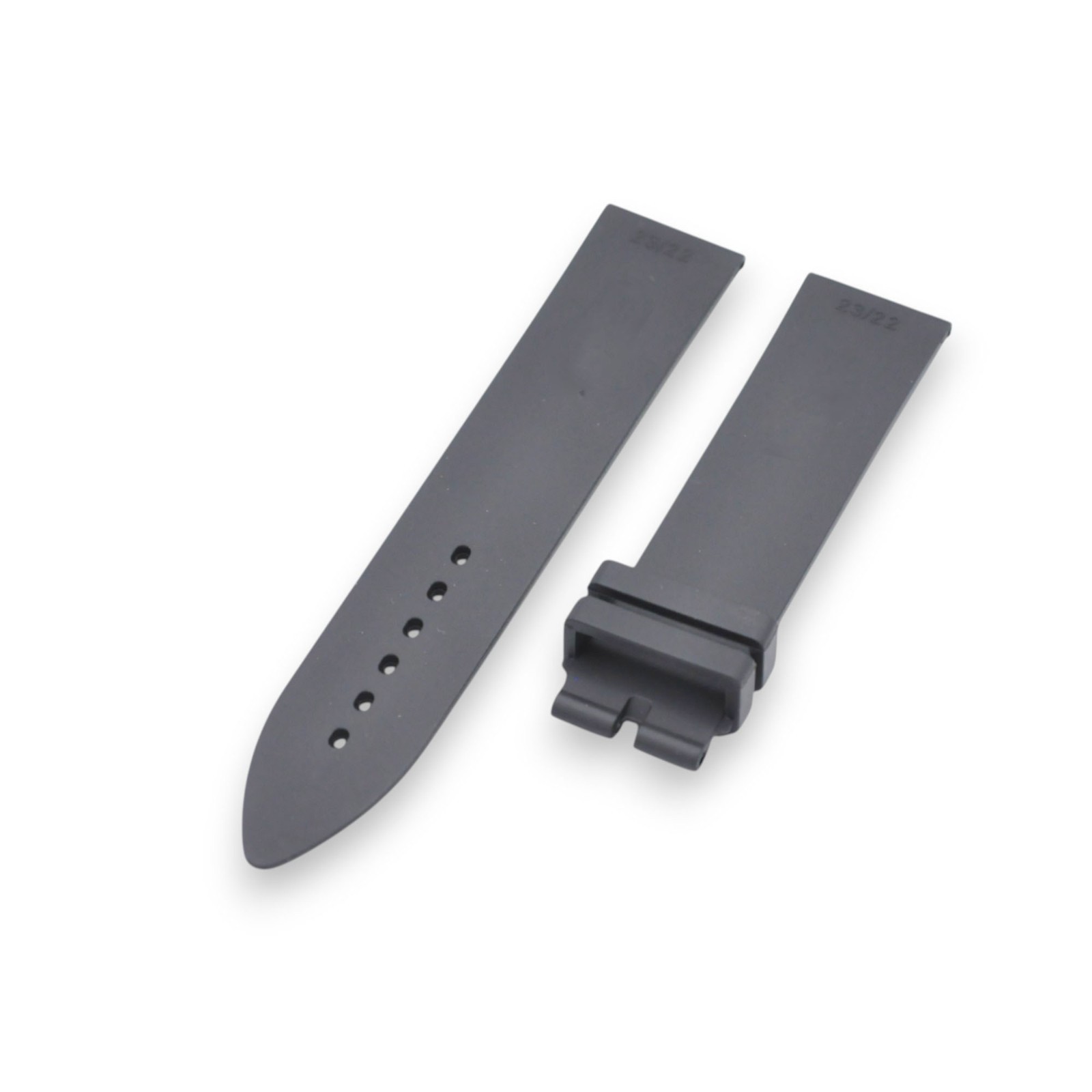 23mm Black Rubber Strap For Chopard Mille Miglia