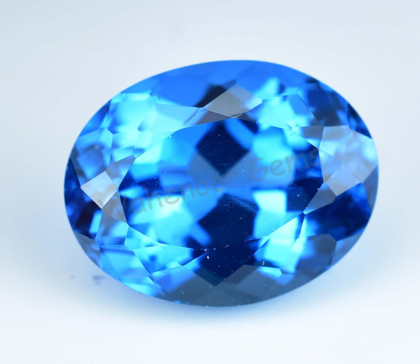 Natural Blue Zircon 9.30 Ct Oval Stunning Certified Cambodian Gemstone