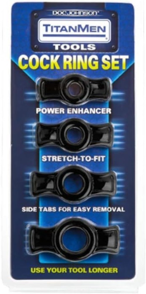 TitanMen 4 C-Ring Set – Enhance Pleasure with Easy Adjustment & Safety
