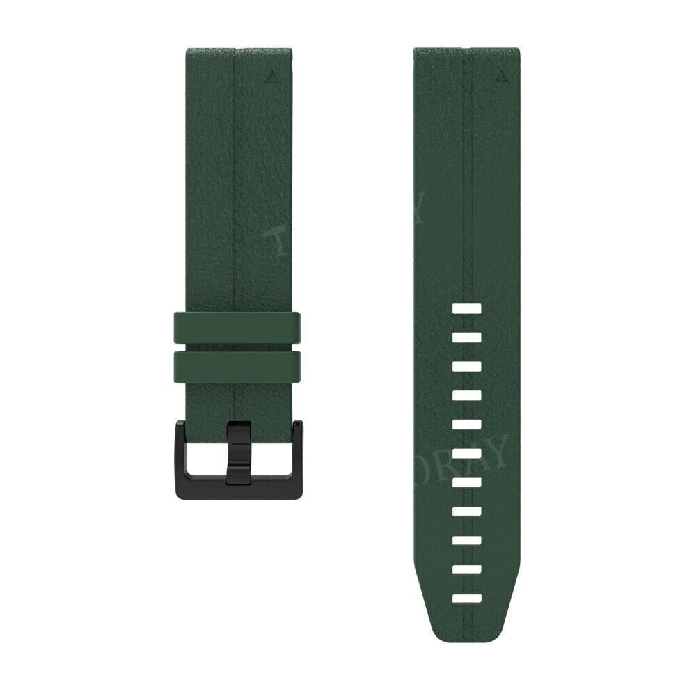 TPU Leather Watch Band Strap For Garmin Fenix 7 7X 7S 6 6X Pro 3 5 5X Plus Epix