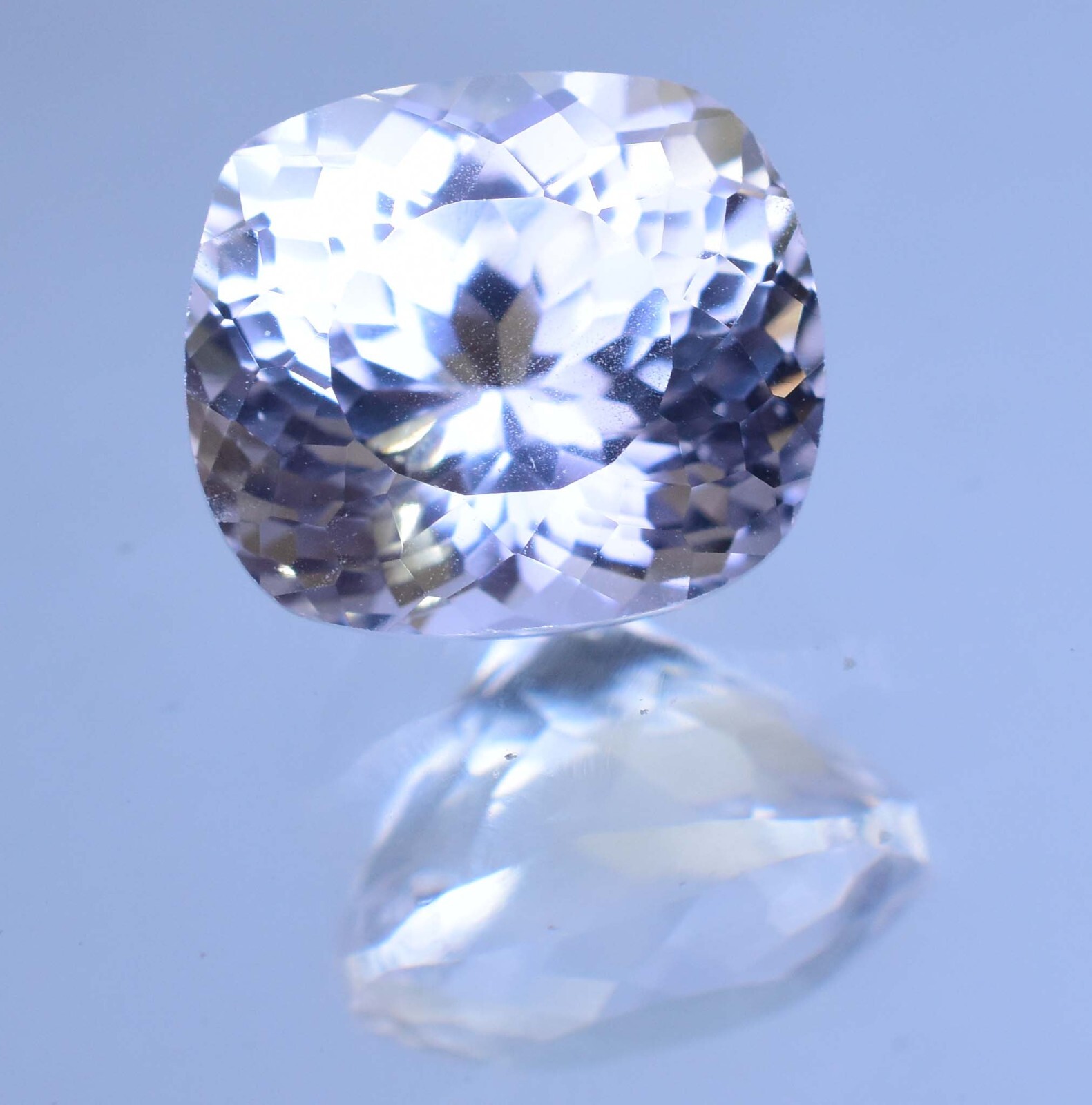 Natural 13.00 Ct White Montana Sapphire Cushion Certified Rare Loose Gemstone
