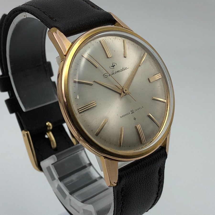 Vintage 1963 SEIKO Seikomatic 30J GOLD FILLED J14074DE Automatic Japan #2627