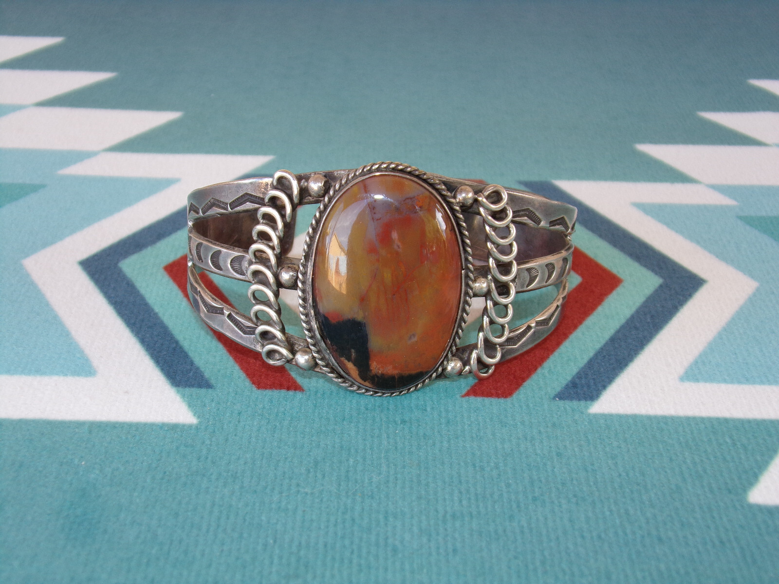 VINTAGE Near Sterling Coin Silver Bracelet – 6 1/4 Inch – 35 Grams