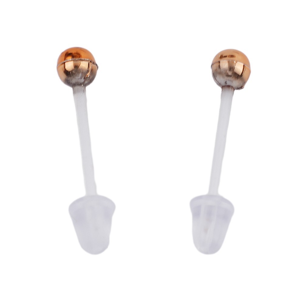 Small Stud Earrings Round Plain 10 Pairs Silver Ladies Ball Bead Ear Elegant 3mm