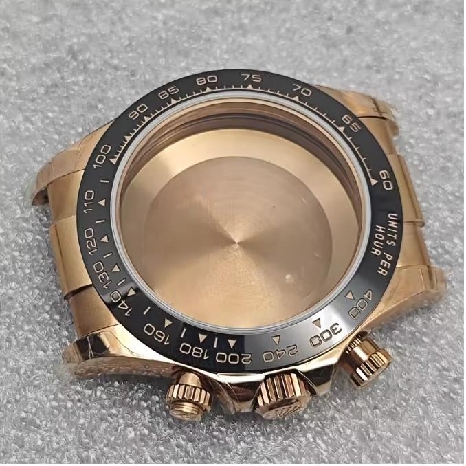 Watch Repair Polished Steel Chronograph Case Bezel For Caliber 7750 Movement