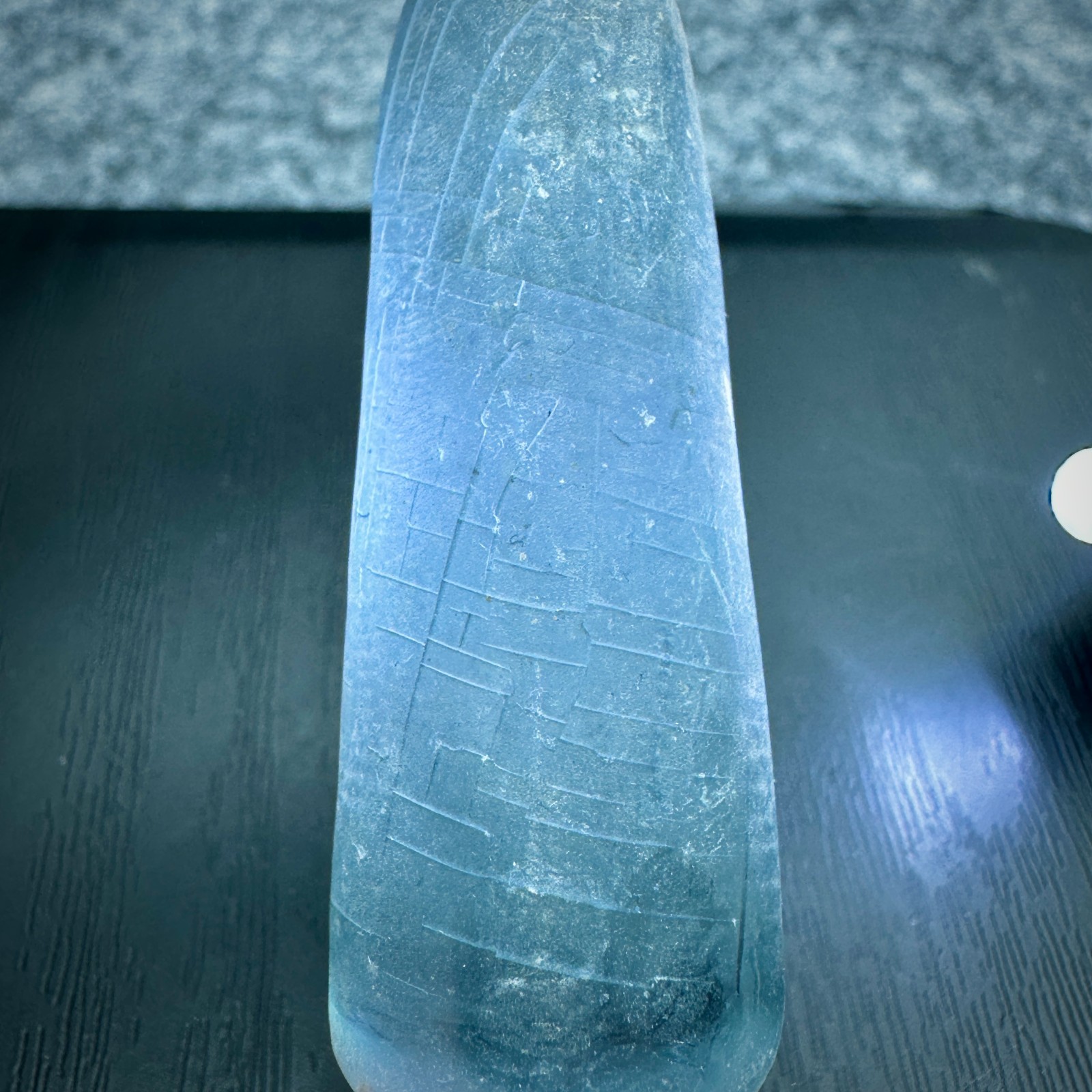 LAB CREATED 29 GRAM SWISS BLUE SPINEL # 106 ROUGH (Full Boule) GEMSTONE