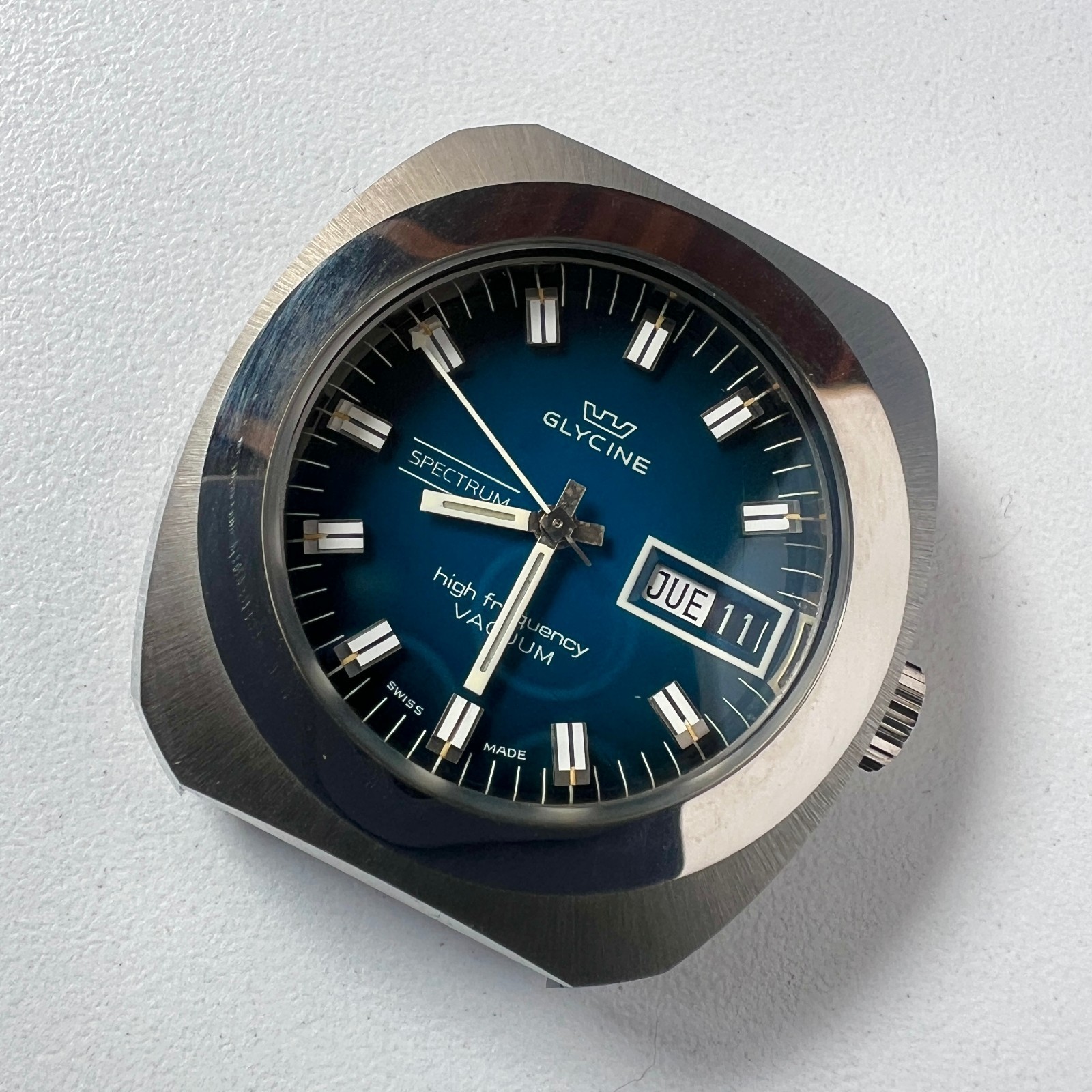 Glycine High Frecuency Automatic Watch Vintage Men Spectrum Repair The Crown