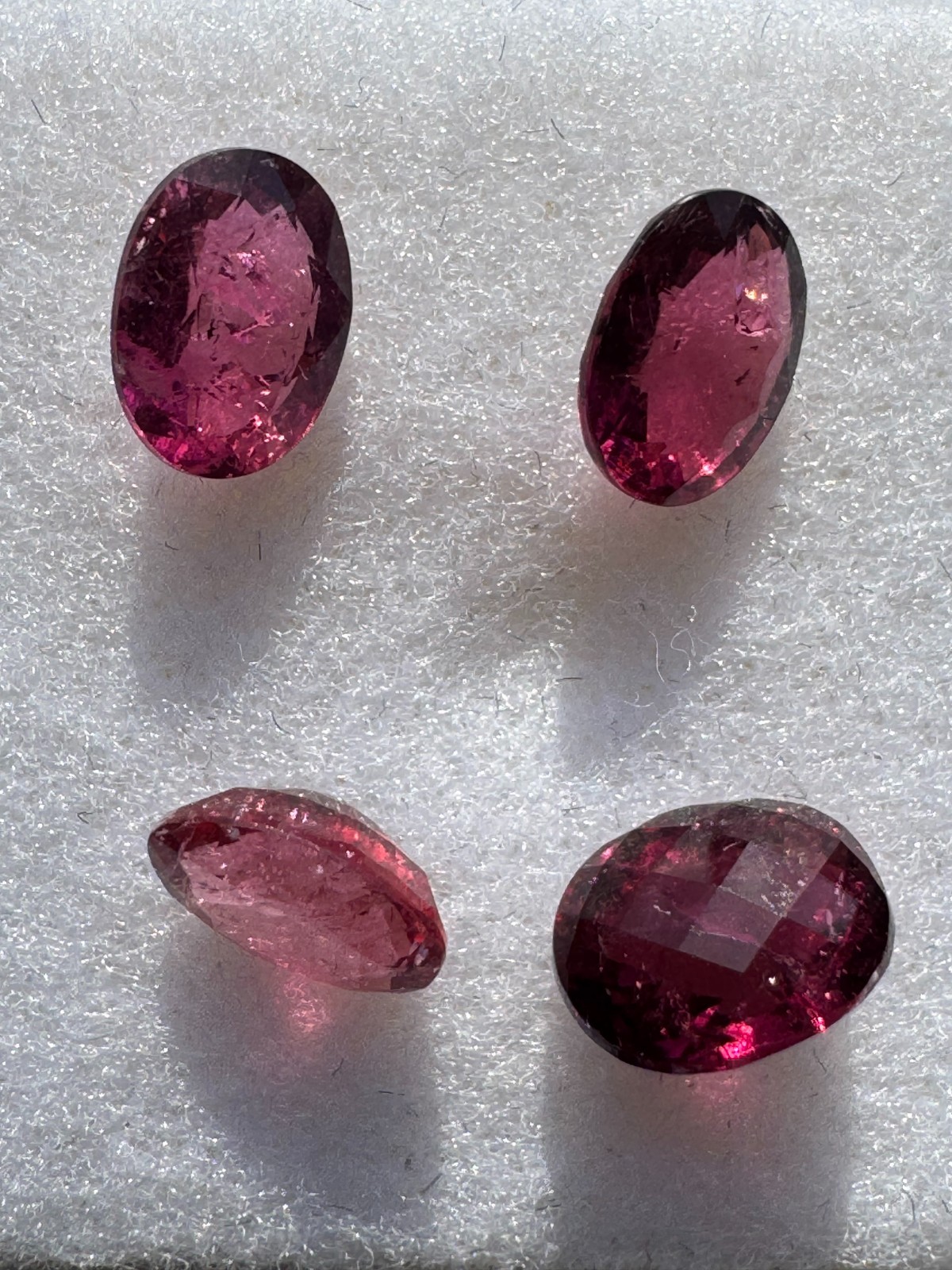 ALL RUBELLITES: PRECIOUS GEMSTONE INVESTMENT LOT #13: 4 GEMS, 6.04 TCW.