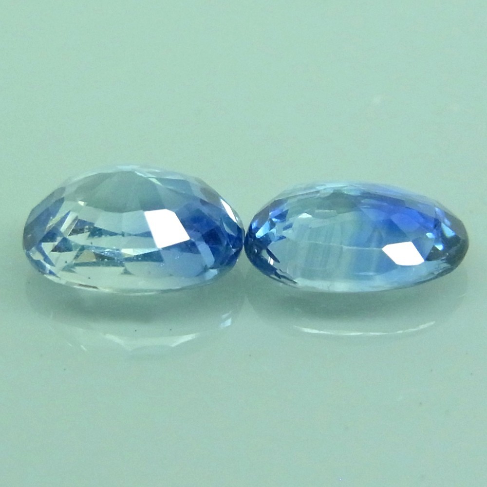 FLAWLESS PAIR! 2.20CT.TOP AAA NEON CORNFLOWER BLUE SAPPHIRE CEYLON OVAL 7X5MM.