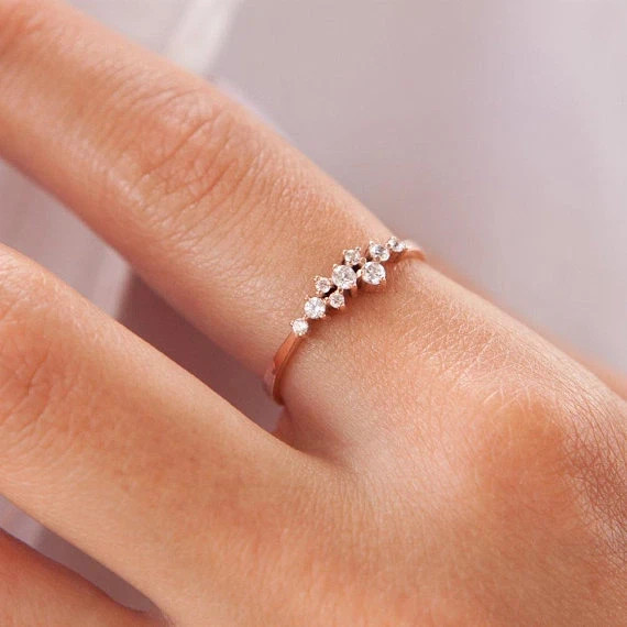 Round Cut Lab Created Diamond Women’s Engagement Gift Ring 14k Rose Gold Plated