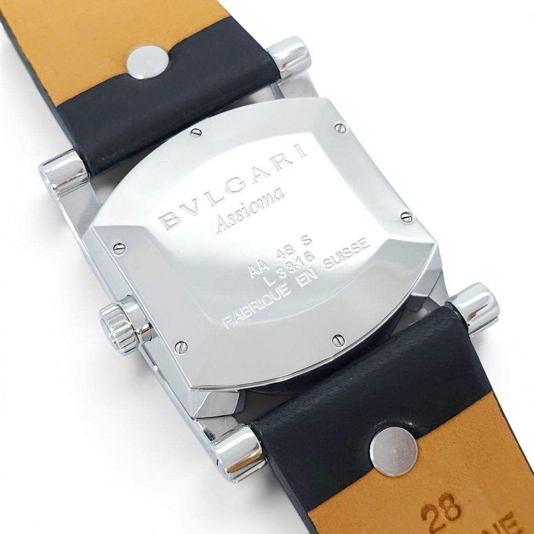 BVLGARI Assioma AA48S Automatic Black Dial Men’s Watch New Leather Strap