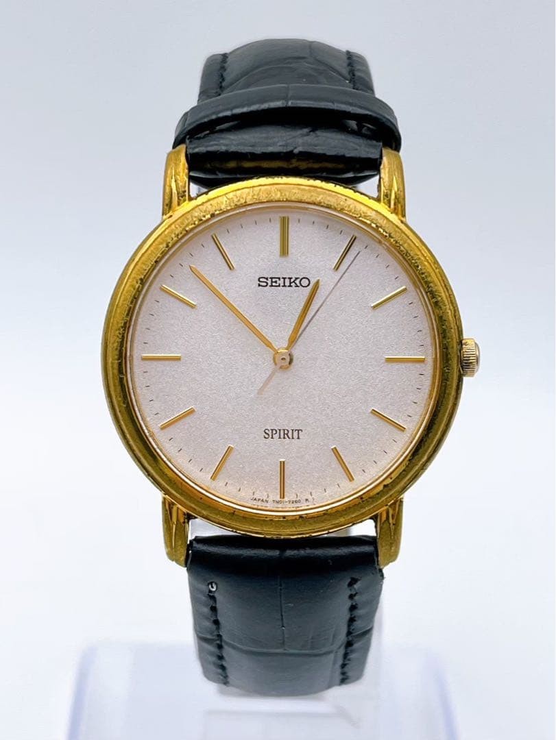 【From Japan】SEIKO SPIRIT 7N01-7080 wristwatch, battery replaced, [Working]