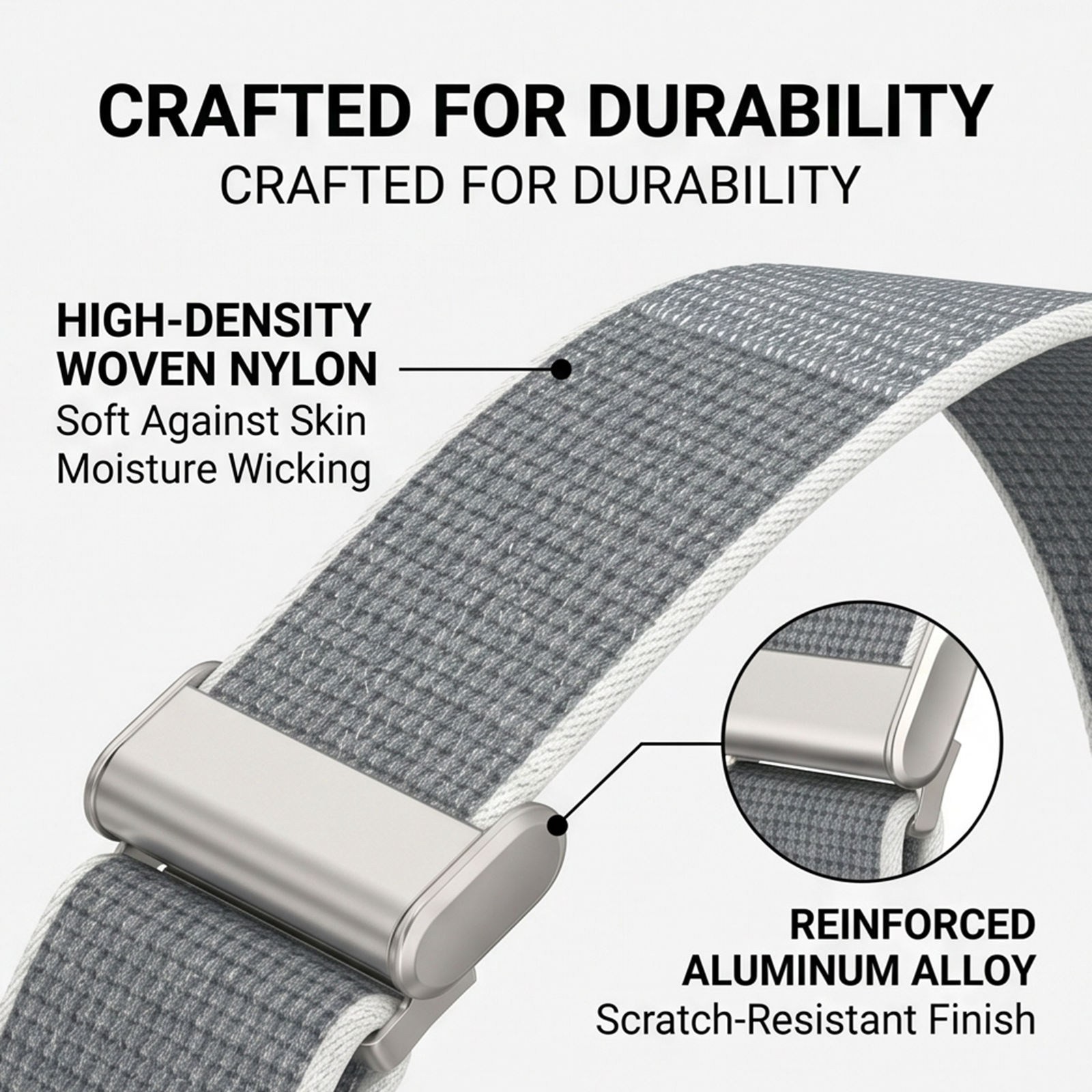 Nylon Sport Band for Whoop 5.0/5.0MG/4.0 Adjustable Replacement Wristbands Strap