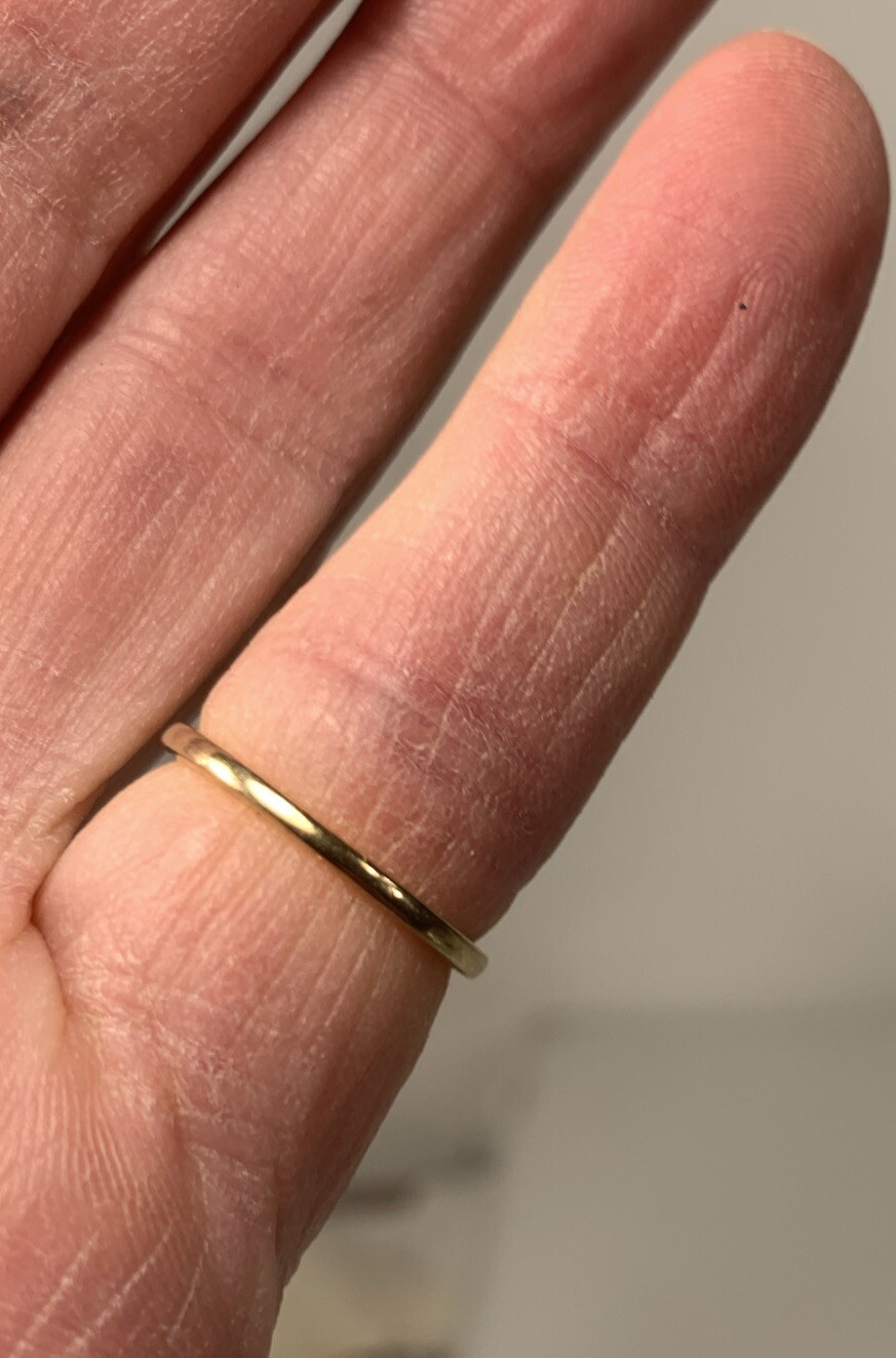 10k Yellow Gold Blue Topaz and 3 Pearl Ring Size 5 Stamped