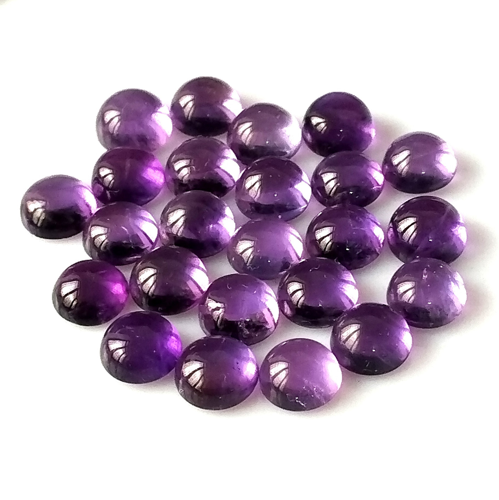Natural African Amethyst Cabochon 6X6 mm Round Cut Calibrated Wholesale Gemstone