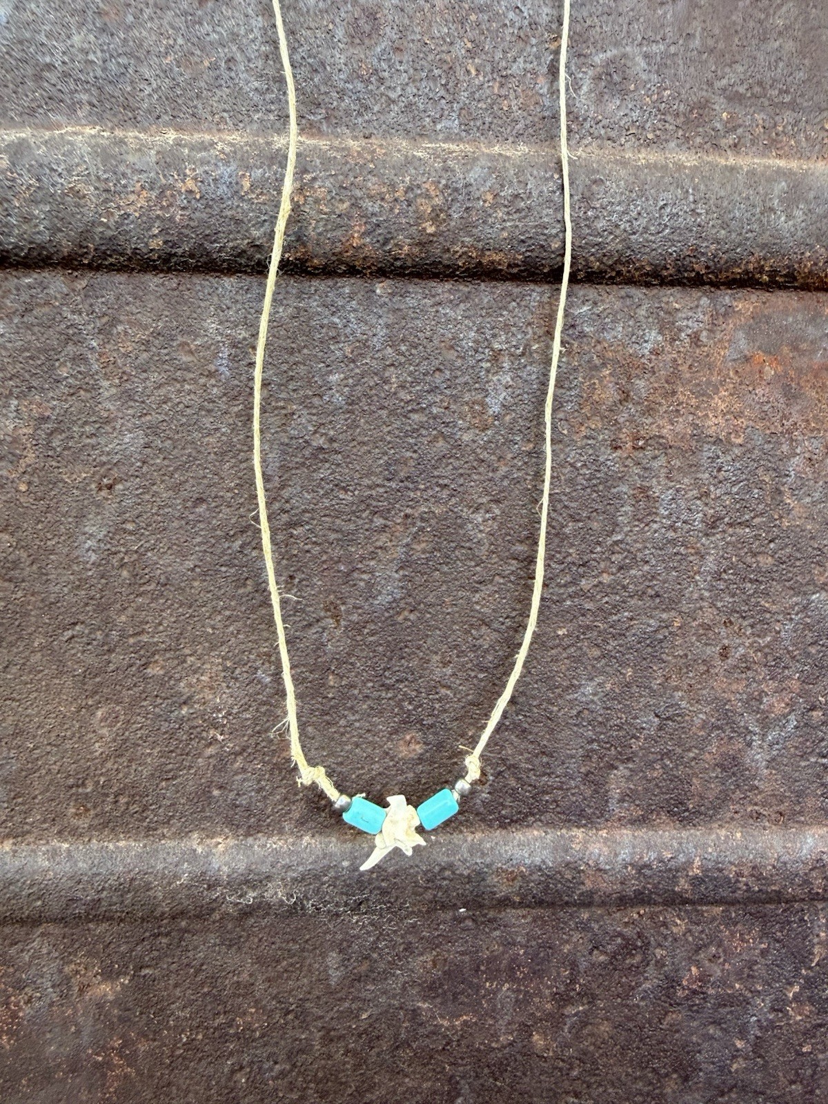 Real Snake Vertebrae Hemp Cord Handmade Necklace