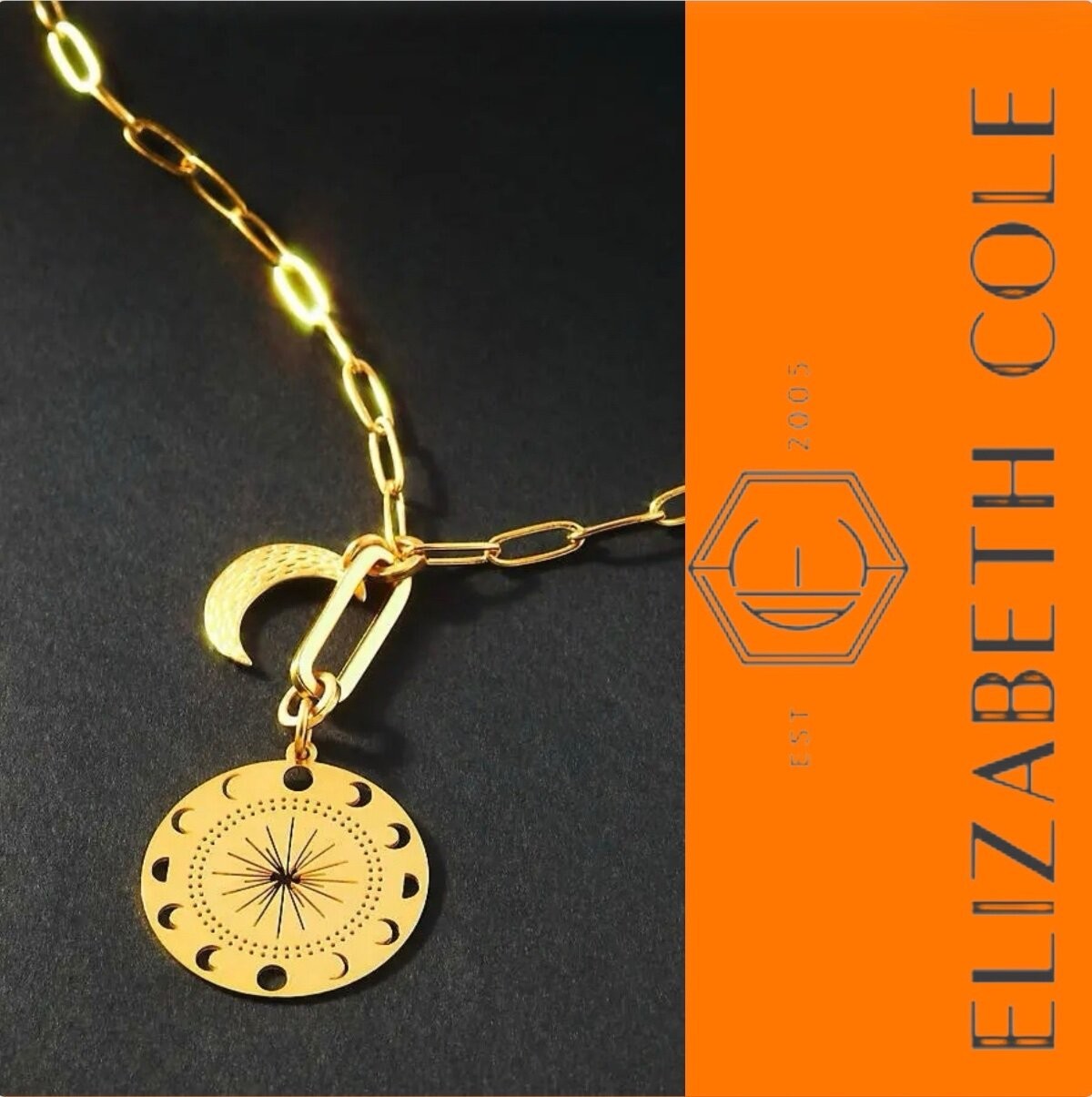 Elizabeth Cole Dream Necklace 24K Gold Plated Jewelry Gift