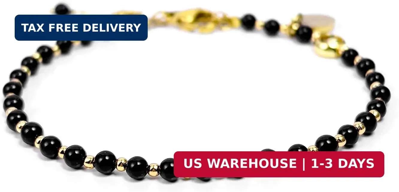 Morchic 3mm Natural Gemstone Beaded Bracelet for Women, Dainty Tiny Charm Jewelr