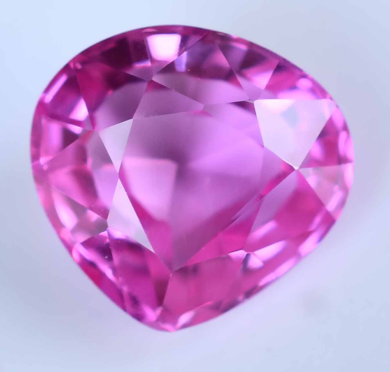 Natural Pink Ruby Pear 7 to 10 Ct Flawless 11.00 mm Certified Stunning Gemstone