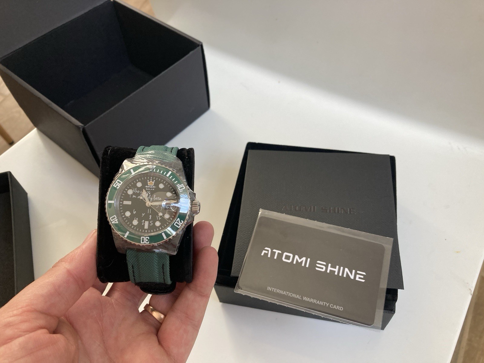 NEW Atomishine Funny Relax “Hulk” Green Mens Automatic Diver Style Watch Sport