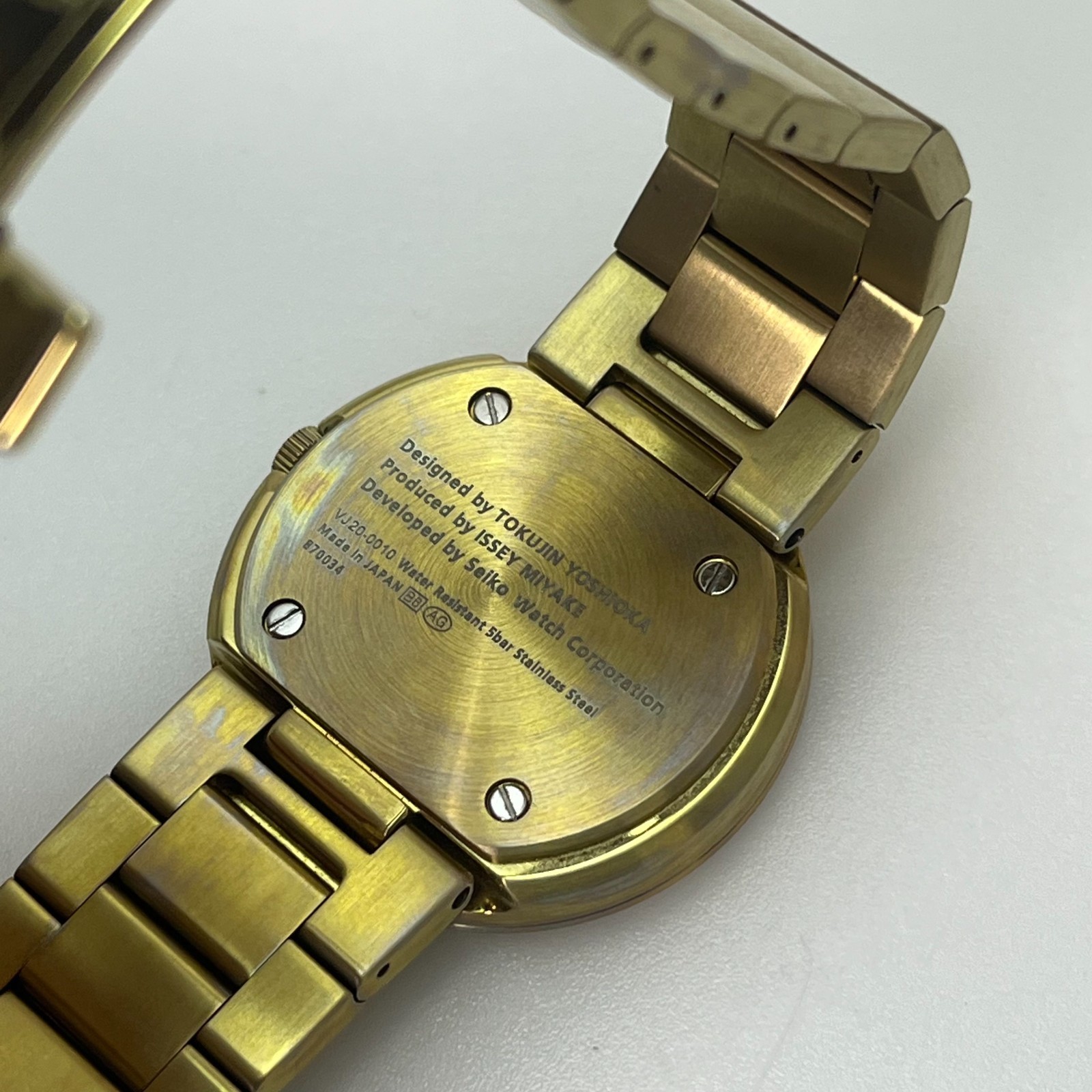 Seiko Issey Miyake TO NY0N005 Unisex Quartz Gold Stainless Steel w/BOX #164B