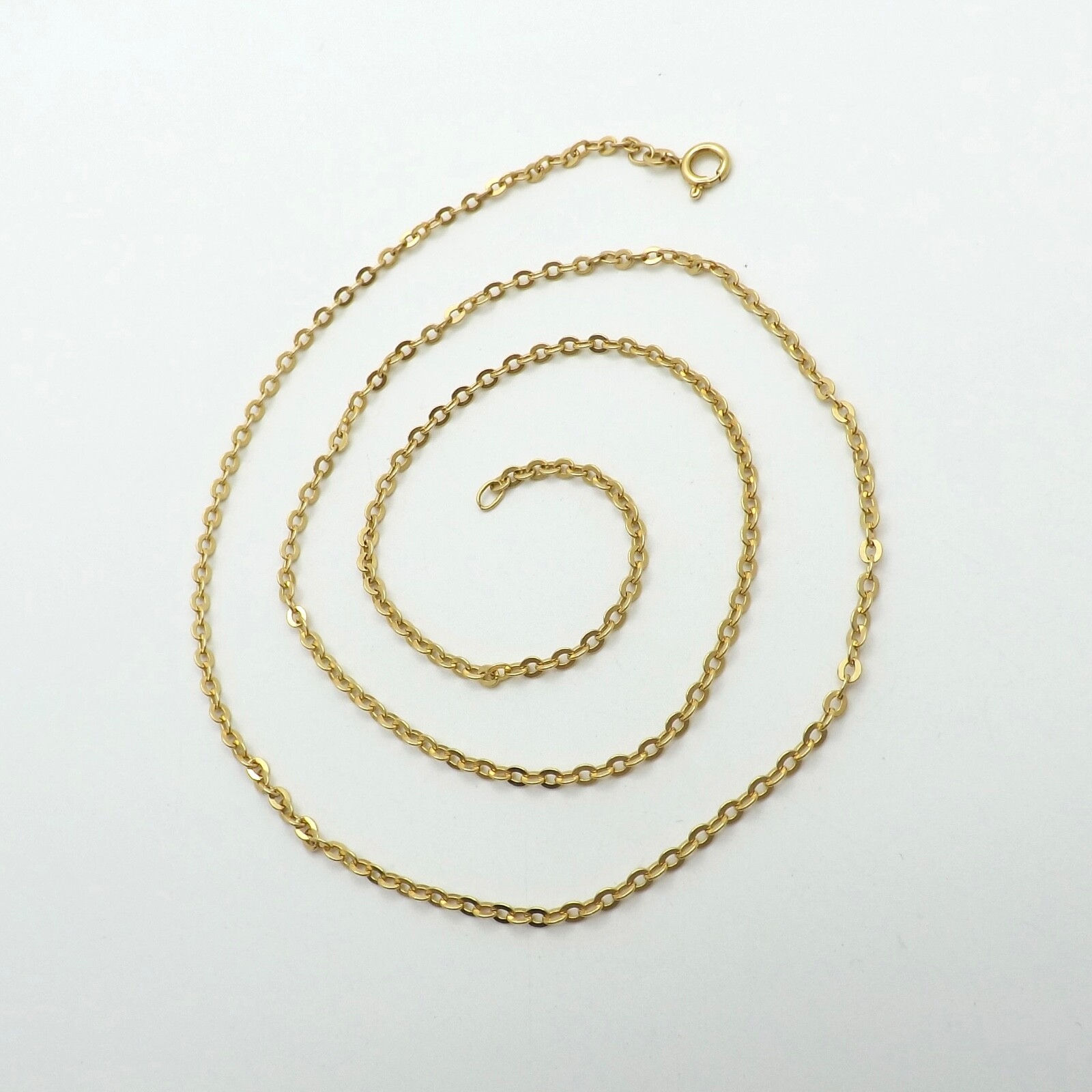 UnoAerre 18k Gold Cable Link Pendant Chain Necklace Italy 750 26in New