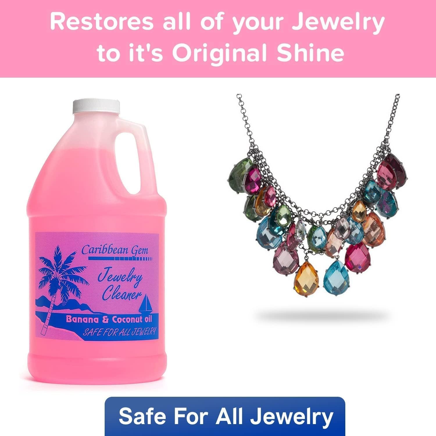 Gem Banana & Coconut Oil Jewelry Cleaner (1/2 Gallon Refill) – Jewelry Cleaning