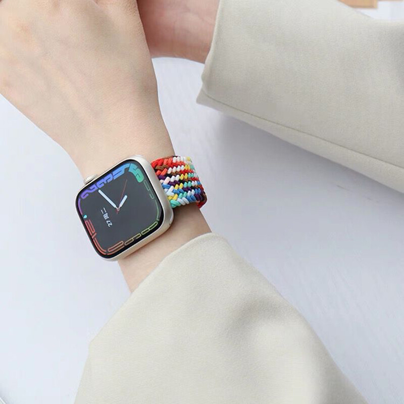 For Apple Watch 9 8 7 6 5 4 SE Ultra 2 Braided Solo Loop Band Size 41/42mm XS