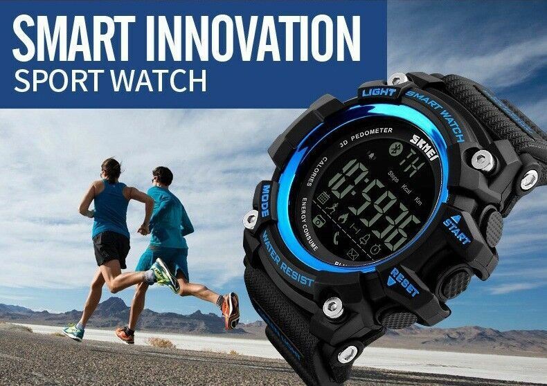 Bluetooth Waterproof Sport Smart Watch Phone Mate For Android IOS iPhone Samsung