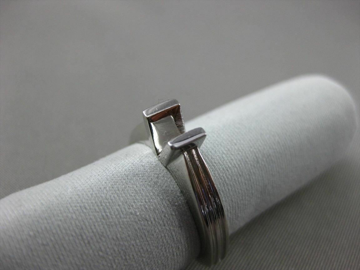 ESTATE PLATINUM 3D TENSION SOLITAIRE SEMI MOUNT ENGAGEMENT RING #24605 4mm WIDE