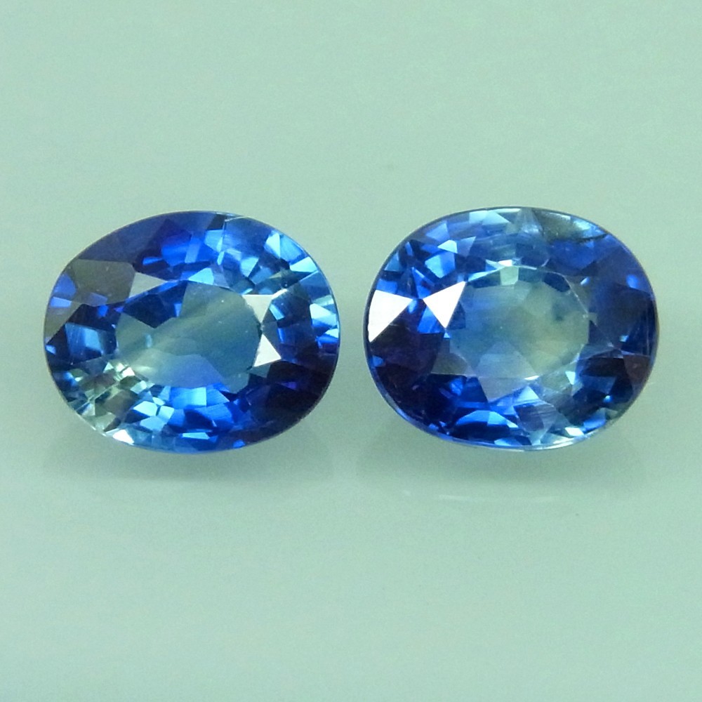 1.85CT.TWINKLINK PAIR! 100%NATURAL RICH CORNFLOWER BLUE SAPPHIRE CEYLON CS/6X5MM