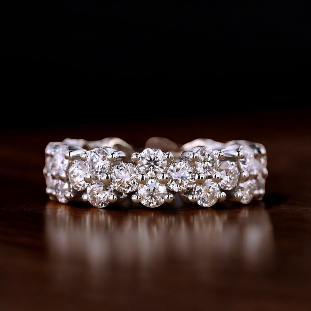 3 Ct Lab Grown Diamond Engagement Ring in 18K White Gold Round Cut Certified