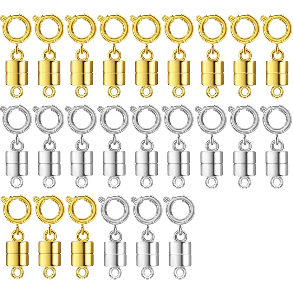 12/24Pcs Cylindrical Magnetic Clasps &Closures DIY Bracelet Necklace Jewelry UK