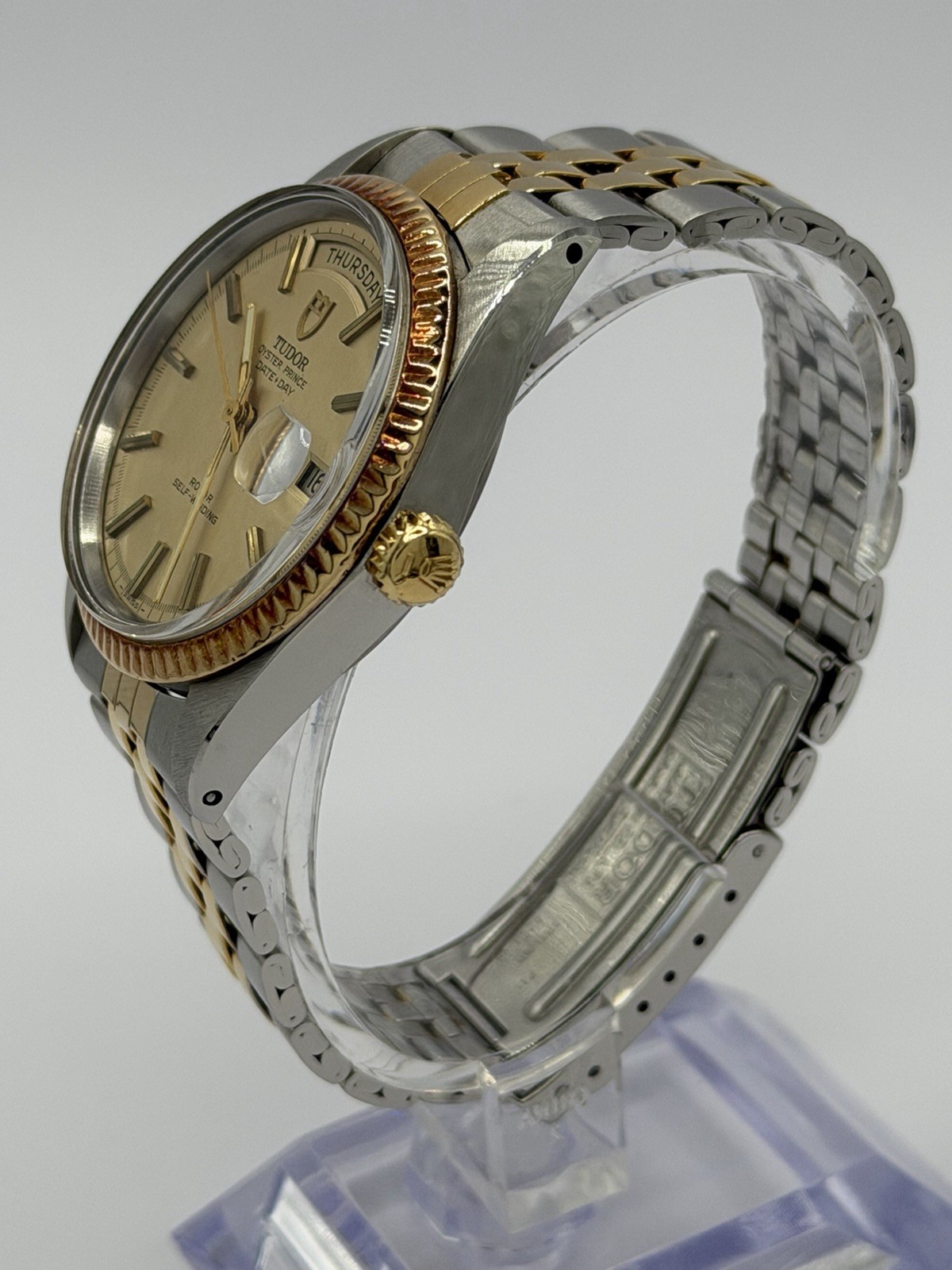 Vintage 1969 Tudor Oyster Prince Date+Day 7019/3 Two-Tone Jumbo 38mm Bracelet