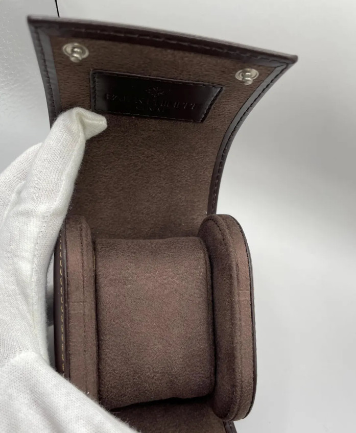 Patek Philippe Dark Brown Leather Watch Travel Case Luxury Carry Box New 2026