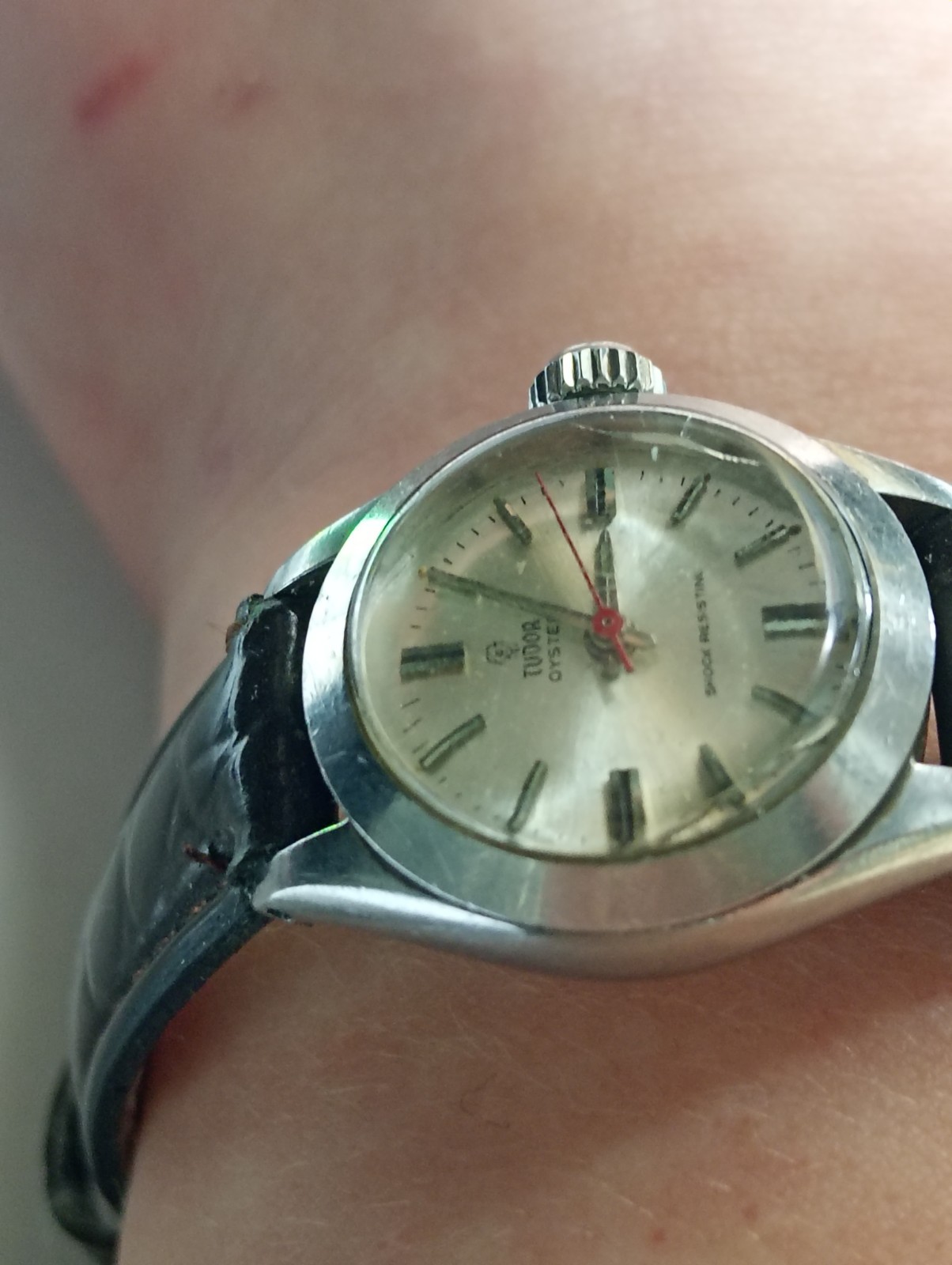 Tudor Princess Watch Red Seconds Arm 1958