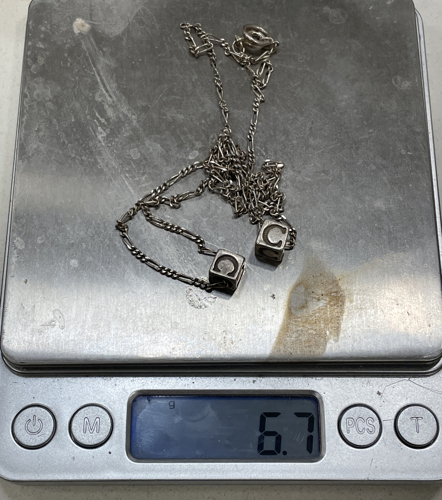 Italy 925 Sterling Silver Necklace. Approx 24”