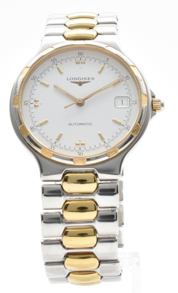 [N MINT] LONGINES Conquest L1.620.3 White Dial Silver Gold Automatic Men’s Watch