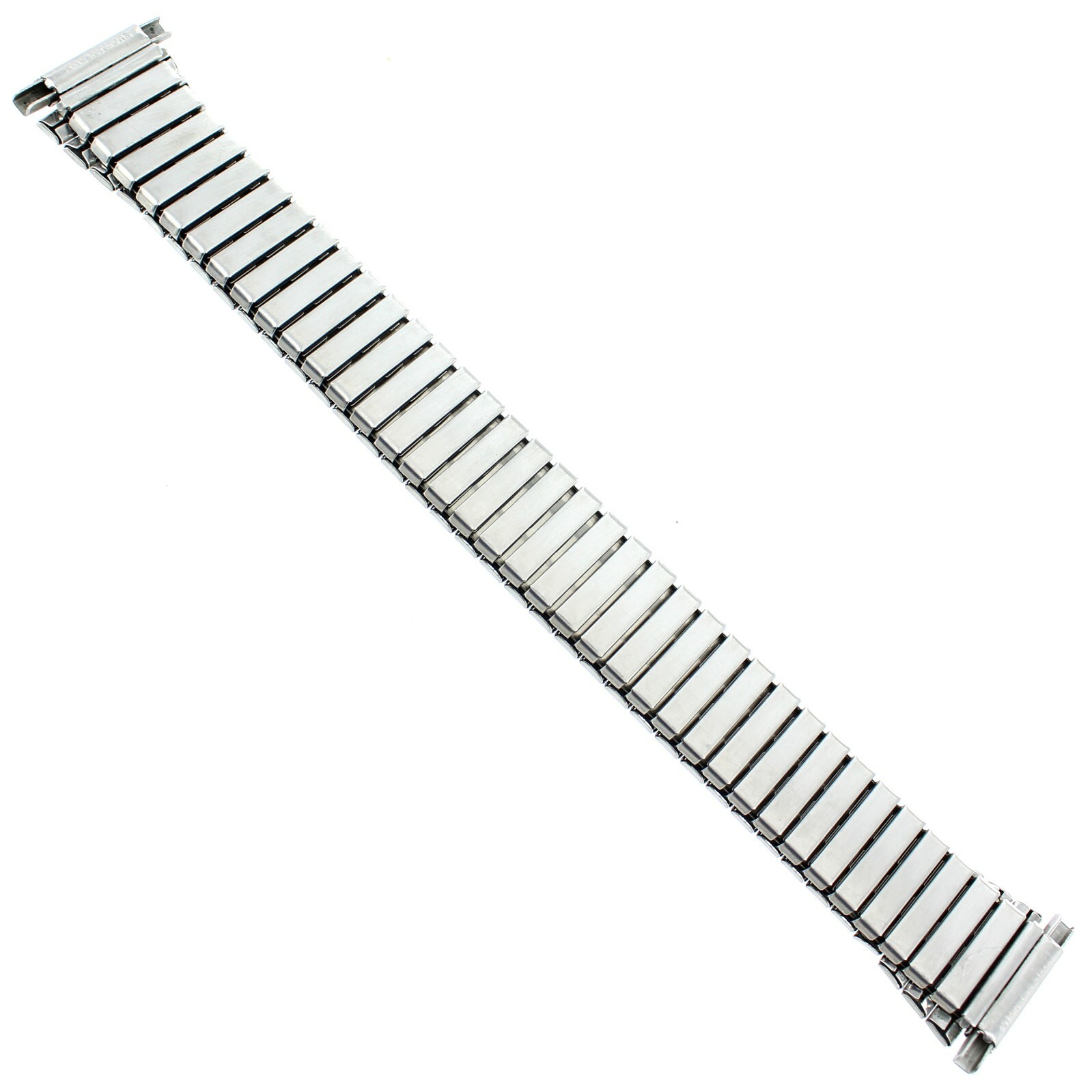 16-22mm Milano Brushed/Shiny Stainless Steel Tapered Mens Stretch Watch Band XL