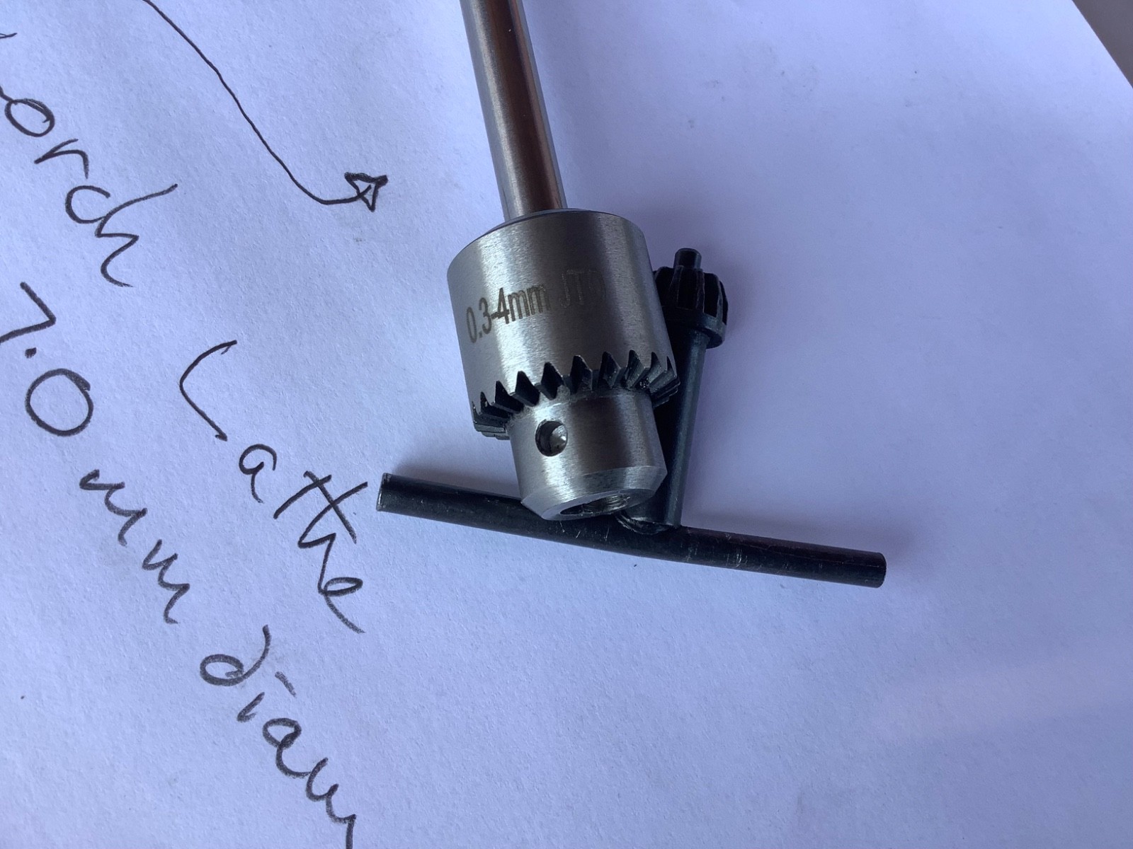 lorch watchmakers lathe drill chuck 0.3 – 4.0 mm on 7.0mm rod